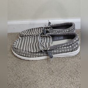 Hey Dude Mens Size 13 Casual Gray Slip-On Shoes